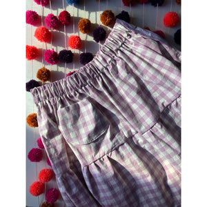 The Everyday Skirt (Lavender Gingham)