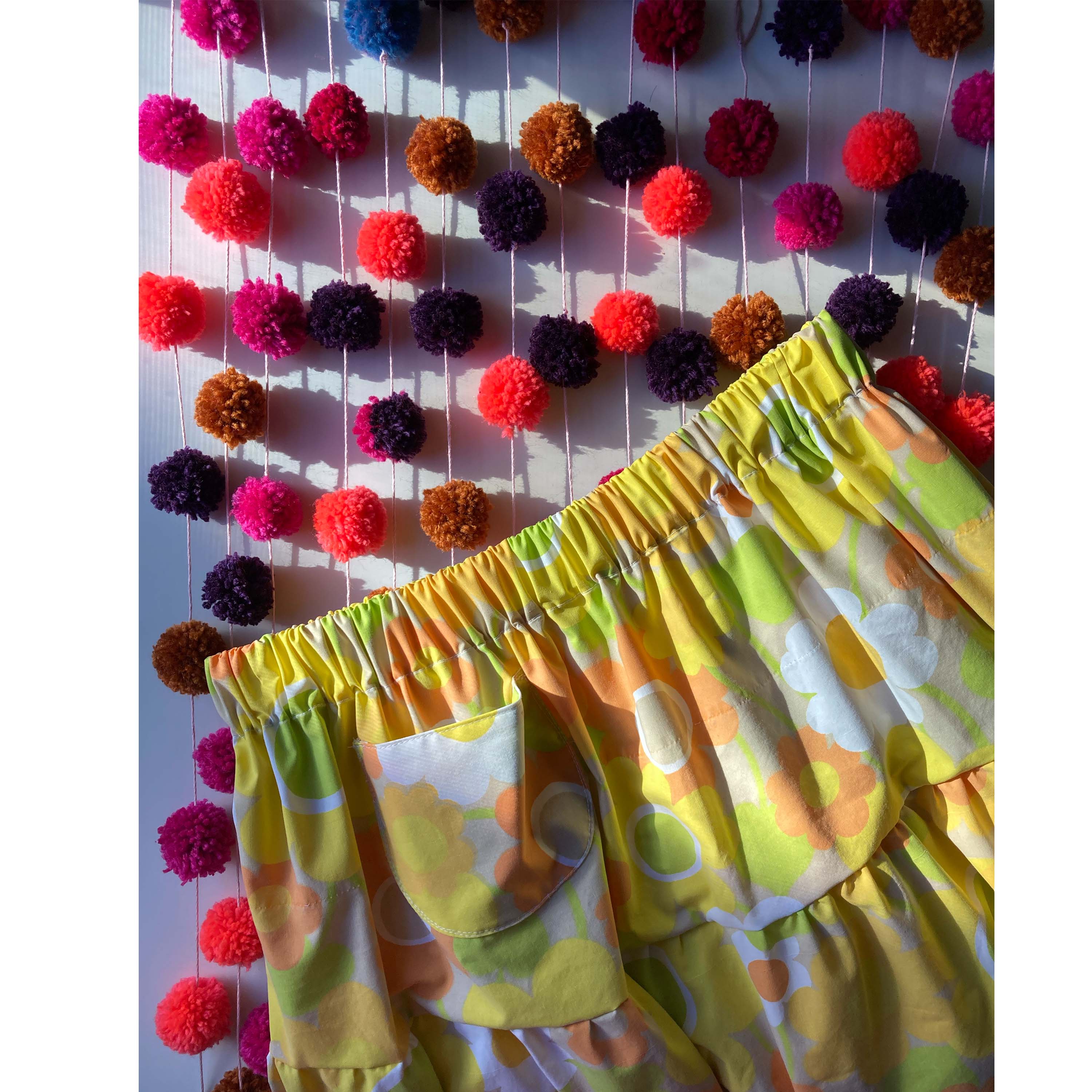 The Everyday Skirt (Orange/Yellow Floral)