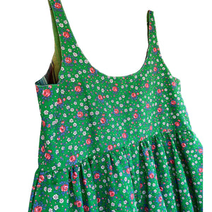 Terri Mini Dress (green floral)